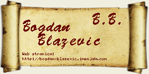 Bogdan Blažević vizit kartica